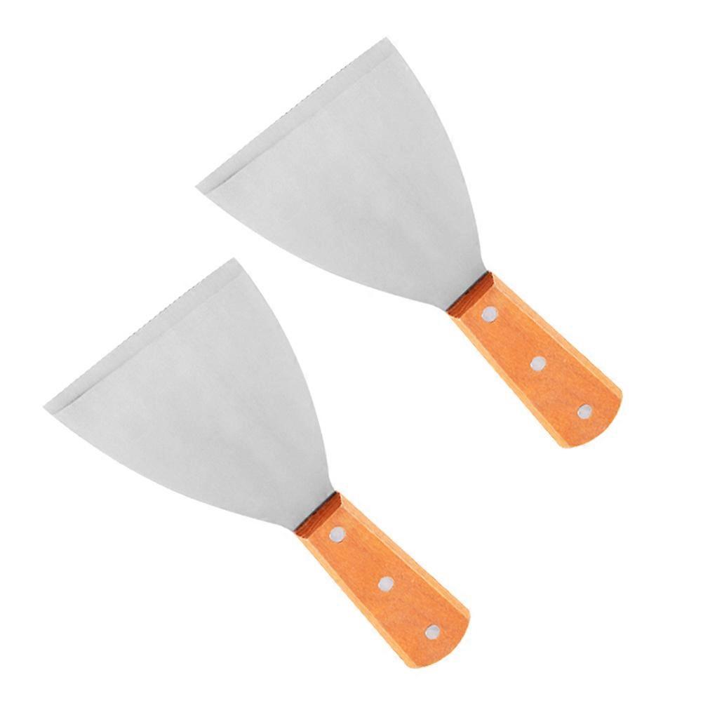 Metal For Kitchen Use Frying Triangle Draining Oil Home Users Silver 2Pcs