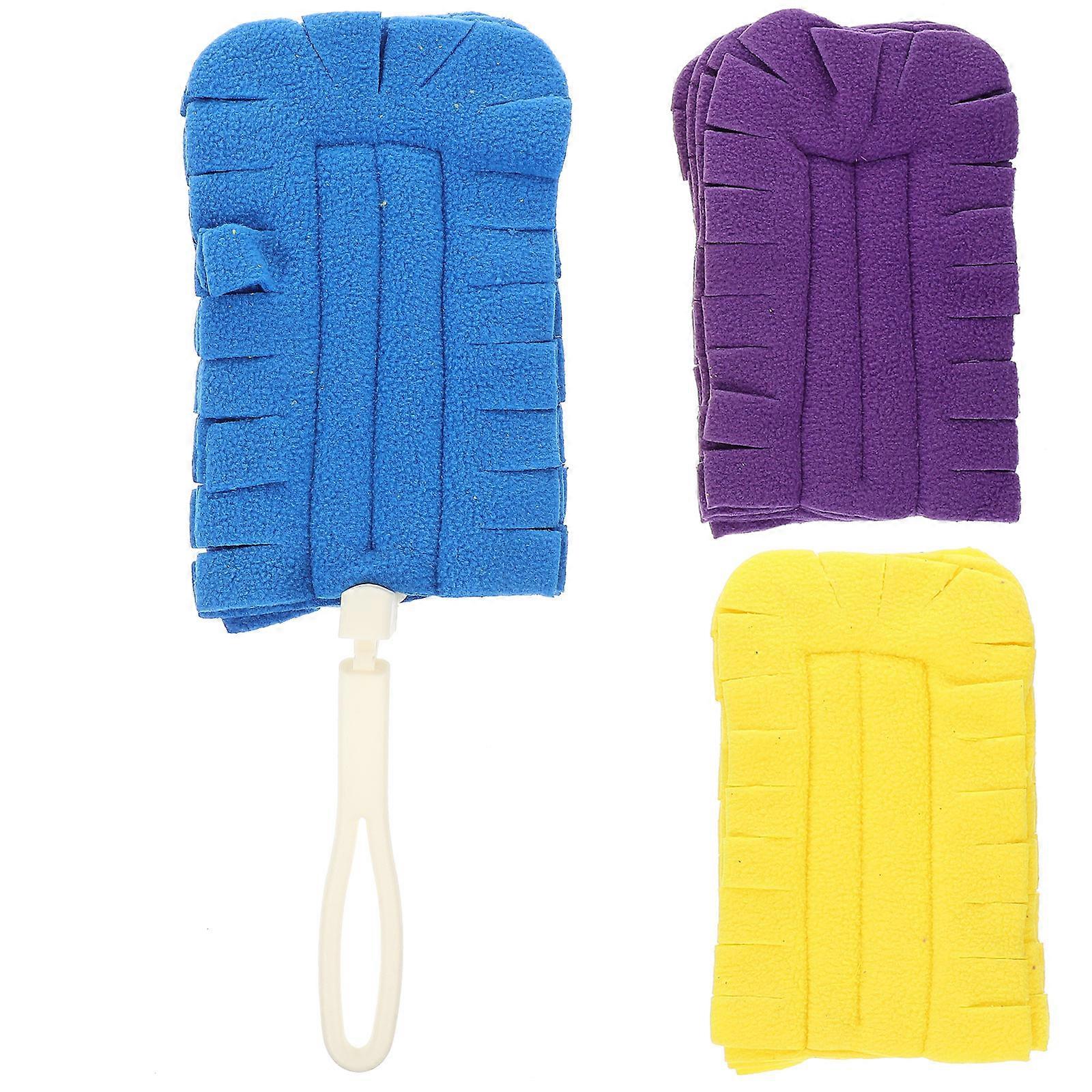 Hand Duster Refills Polar Fleece Duster Brush Replacement Heads for Office Cleaning Simple Style 1Set