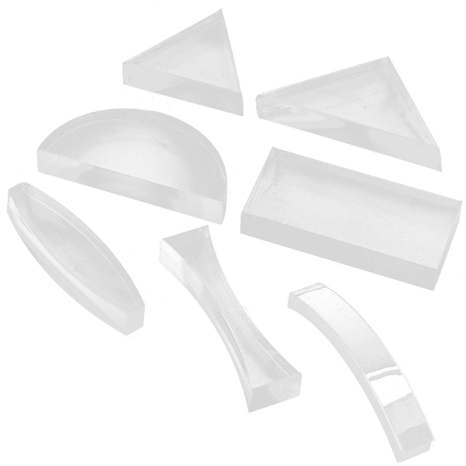 Concave Convex Lenses Science Classroom Optics Kits Physics Lab Equipment For Physics Teaching Accessories 7Pcs