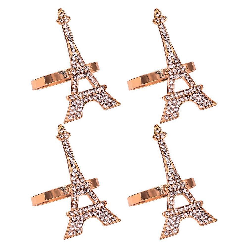 Party Napkin Ring Eiffel Tower Hosts Luxury 5.90X3.50X3.00CM Table Decoration 4Pcs