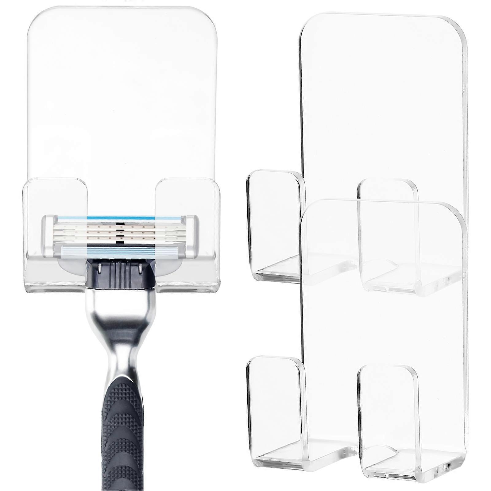 Shower Wall Adhesive Hooks Transparent for Storage Use 3Pcs Organizer