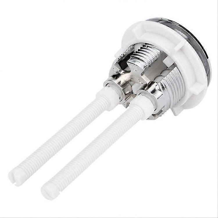 2-Pack Toilet Button Dual Flush Knob 38mm Standard Chrome Silver Toilet Tank Knob