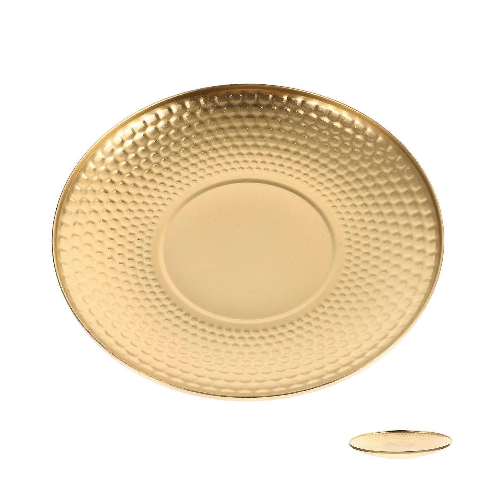 Metal Serving Tray Fruit Serving Plate Restaurant Use Simple Shape 1Set