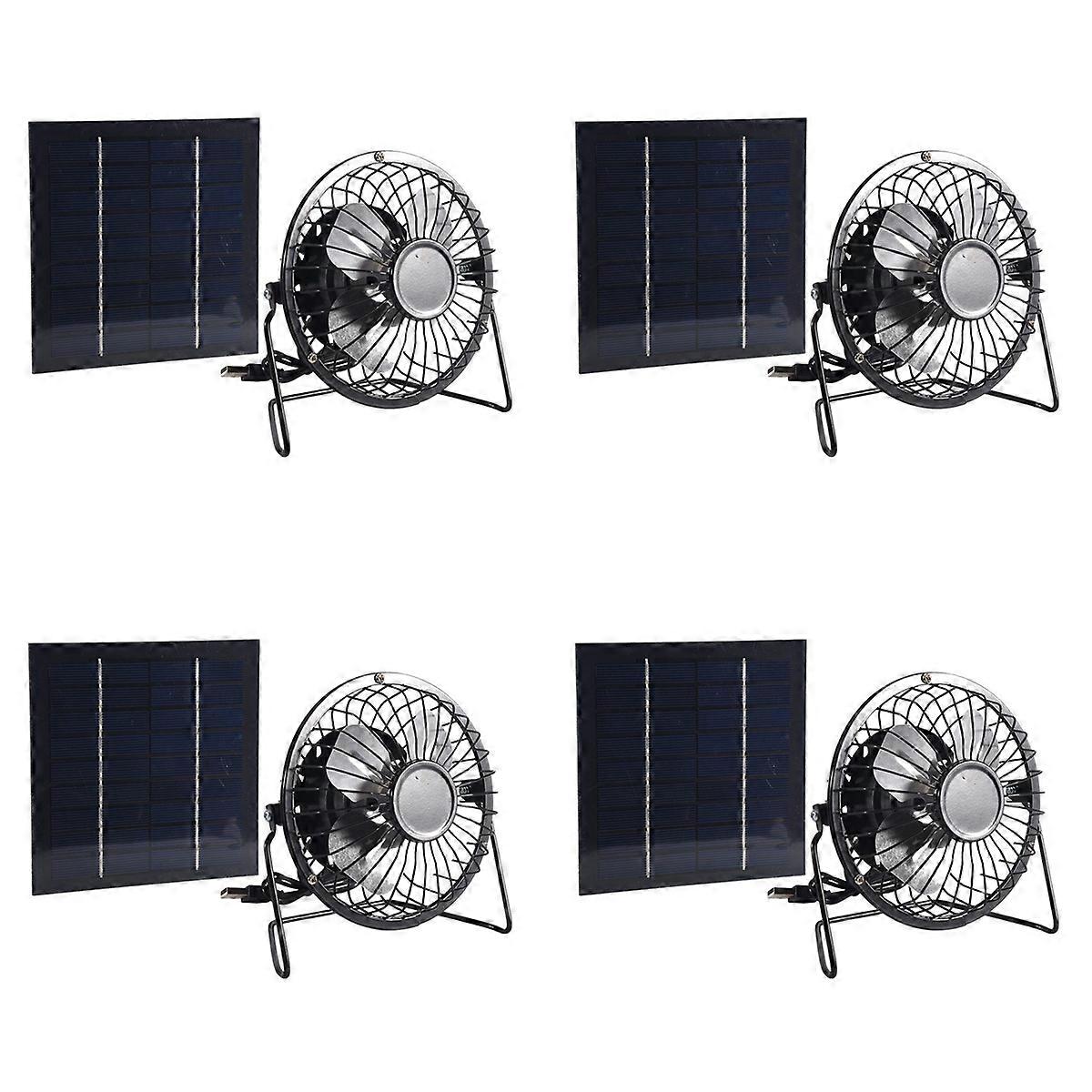 Mini Solar Panel Powered Ventilator Fan 5W 4 Inch Solar Exhaust Fan