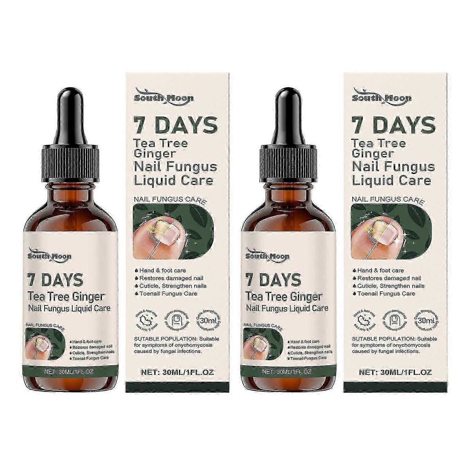 1 à 3 traitements 7 jours contre les mycoses des ongles à l'arbre à thé et au gingembre. Liquide nourrissant et fortifiant pour une croissance plus saine.