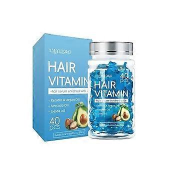 Hair Vitamins Serum Capsules | Enriched with Jojoba, Argan, Avocado Oil & Keratin | Leave-in Molecular Repair for Dry Damaged Hair