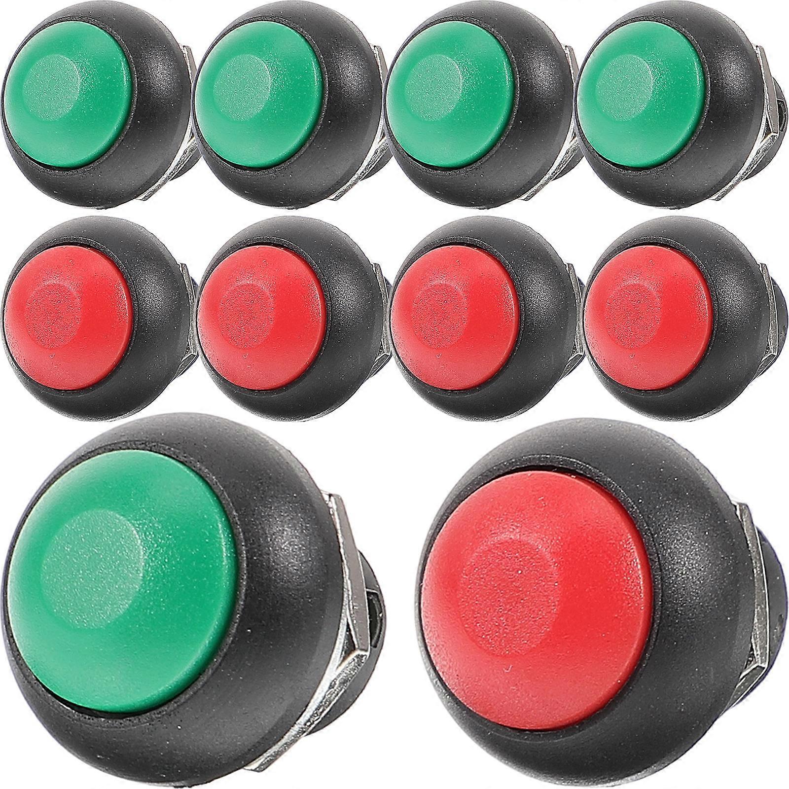 Door Bell Ringer Button Practical Design Metal Accessory for Outdoor Use 10Set