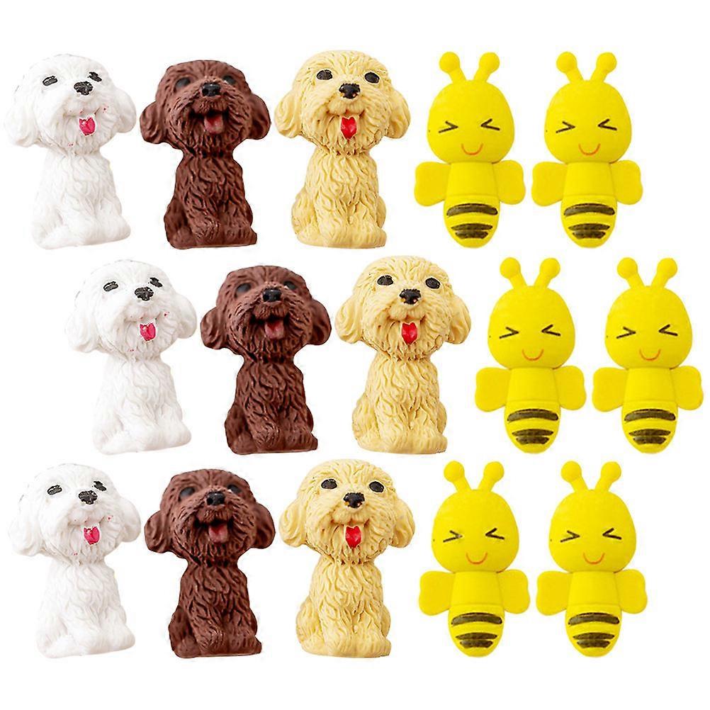 School Pencil Erasers Multi-Function Portable Erasers Assorted Color Animal Shaped 20Pcs