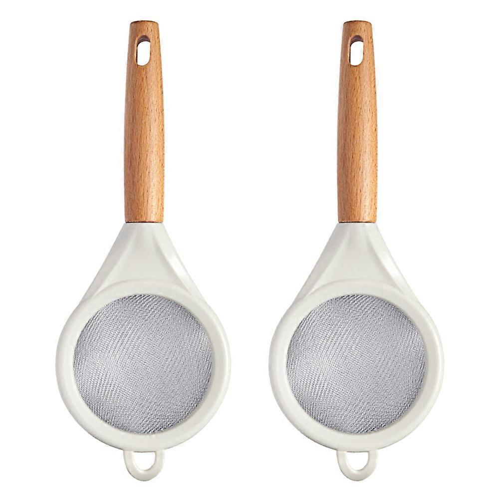 Mesh Strainer Colander Spoon For Home 25.00X10.00X6.00CM Flour Straining Ladle 2Pcs