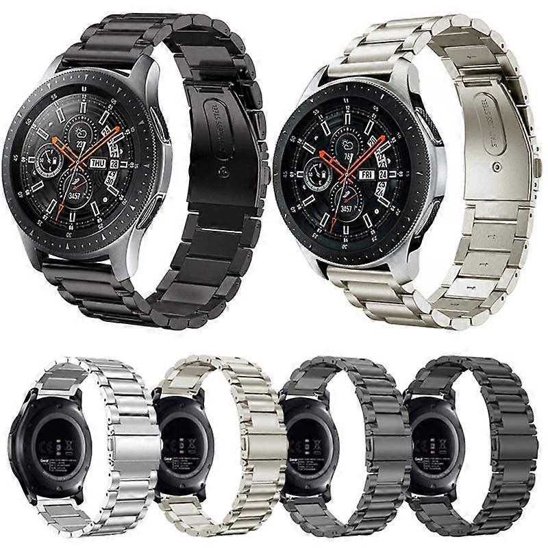 Three Beads Flat Buckle Titanium Alloy Watch Band