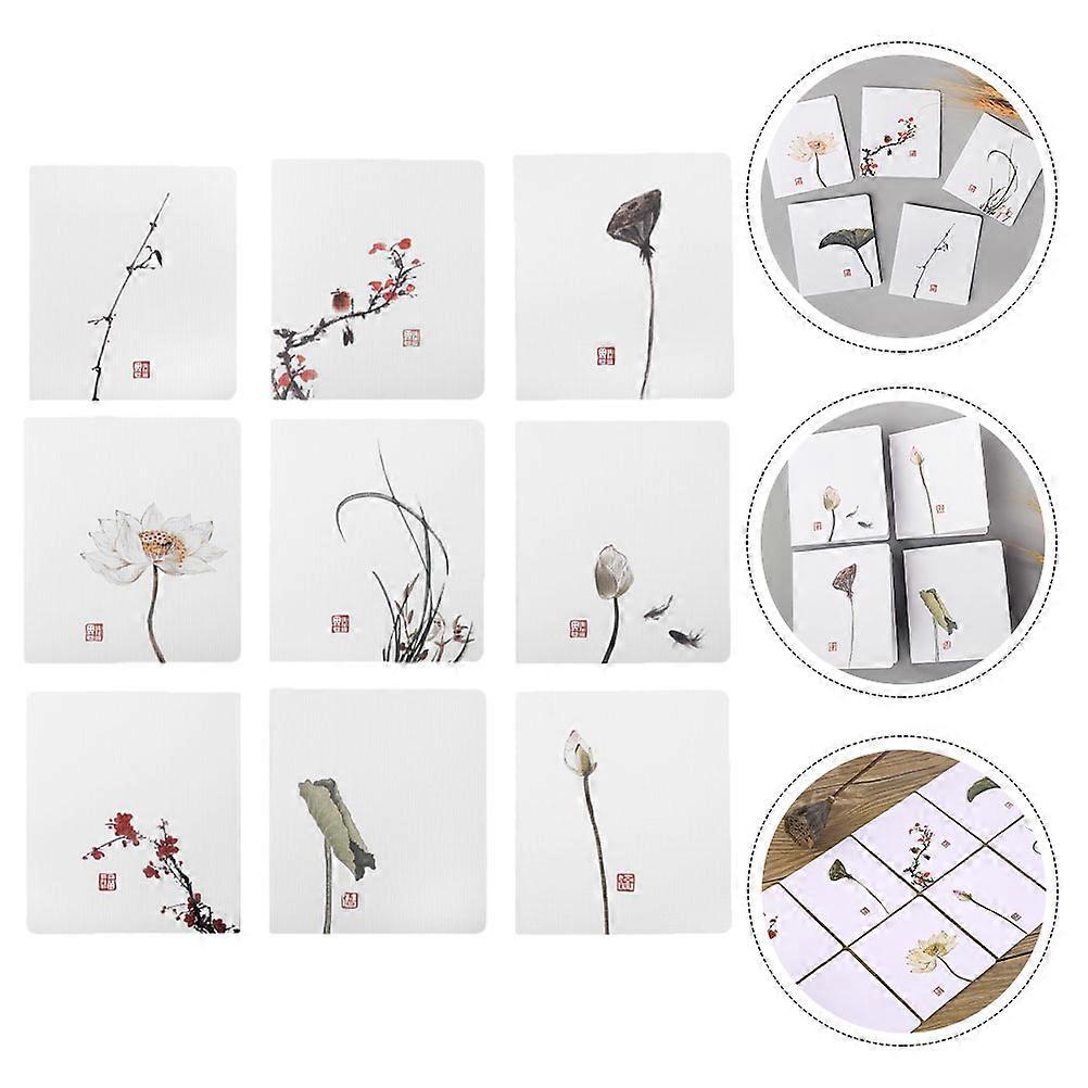 Greeting Cards Set Assorted Color 18X11cm 45Pcs Retro Style For Spring Festival And New Year