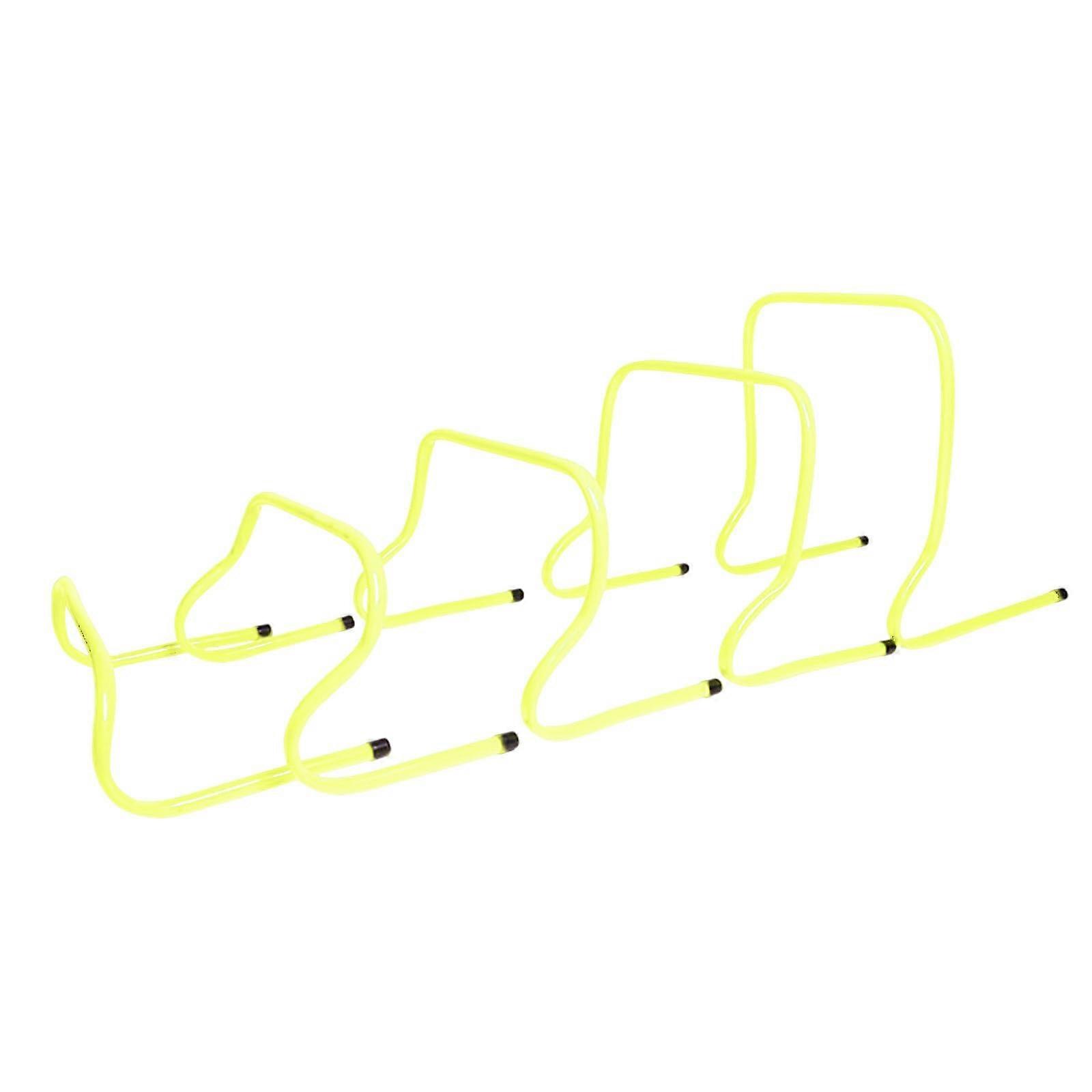 Hurdle Set For Speed And Agility Training Soccer Hurdles 4 Pack Fluorescent Green Adjustable Height Lightweight