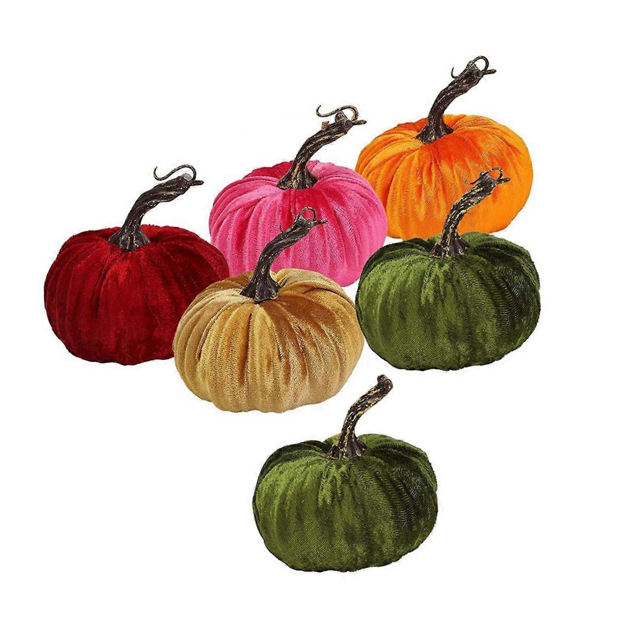 Artificial Pumpkin Pack of 6 Filled Pumpkins Realistic Halloween Decorations for Home Decoration and Props