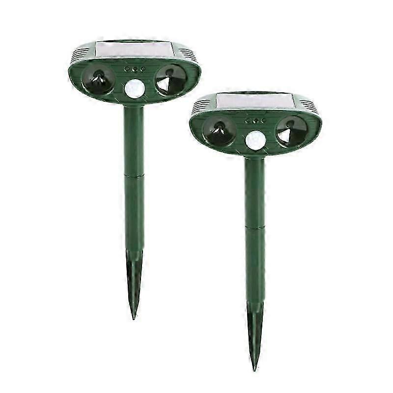 2x في الهواء الطلق الطاقة الشمسية بالموجات فوق الصوتية طارد رادع / القط / الطيور / مبيد الحركة الثعالب حديقة مبيد طارد