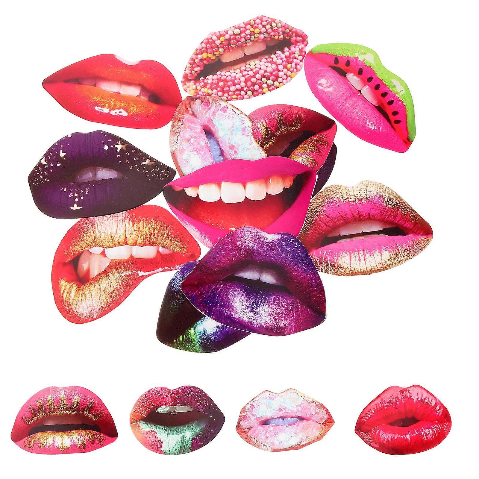Photo Booth Props Funny Unique Lips Props Mouth Lips Photo Booth Party Decoration Various Shapes 20 Pcs