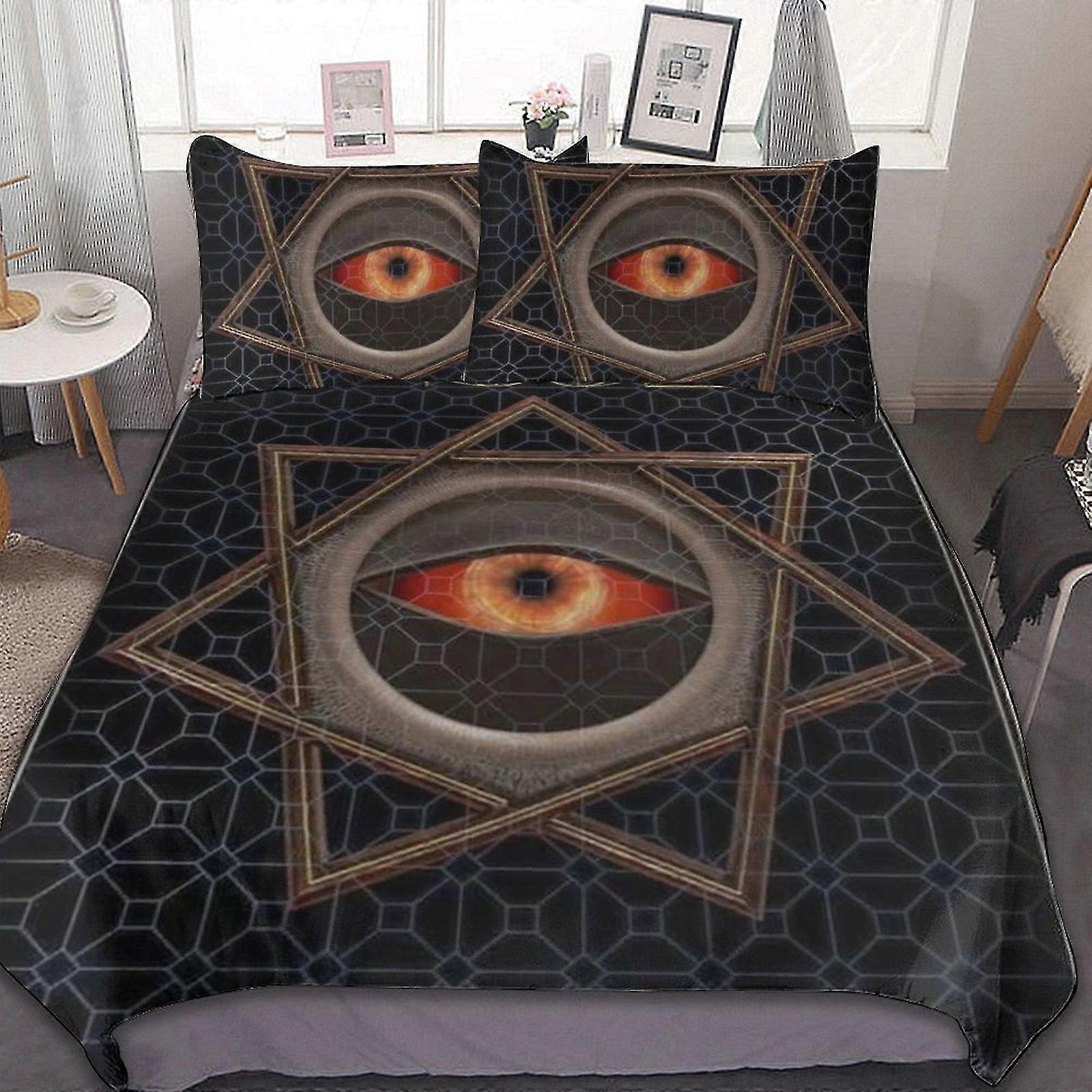 Eye Tool Band Rock 3 Pieces Bedding Sets Comfortable Soft Comforter Sets Bedroom Decoration Gifts with 1 Duvet Cover 2 Pillowcases