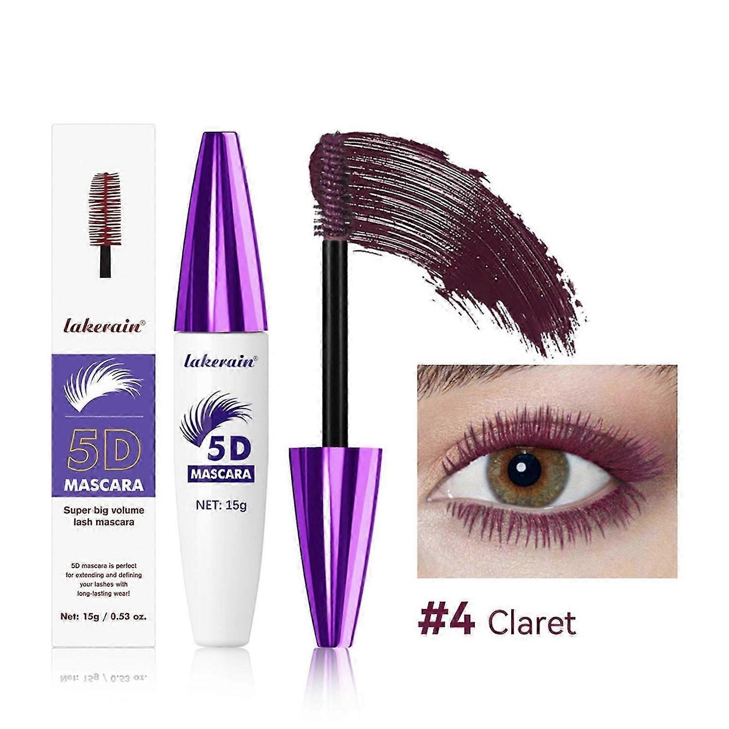 Volume Mascara, 5D Silk Fiber Eyelash Volume with Soft Brush, Lash Sensational Volumizing, Long-Lasting Waterproof No Smudge with False Lash Effect