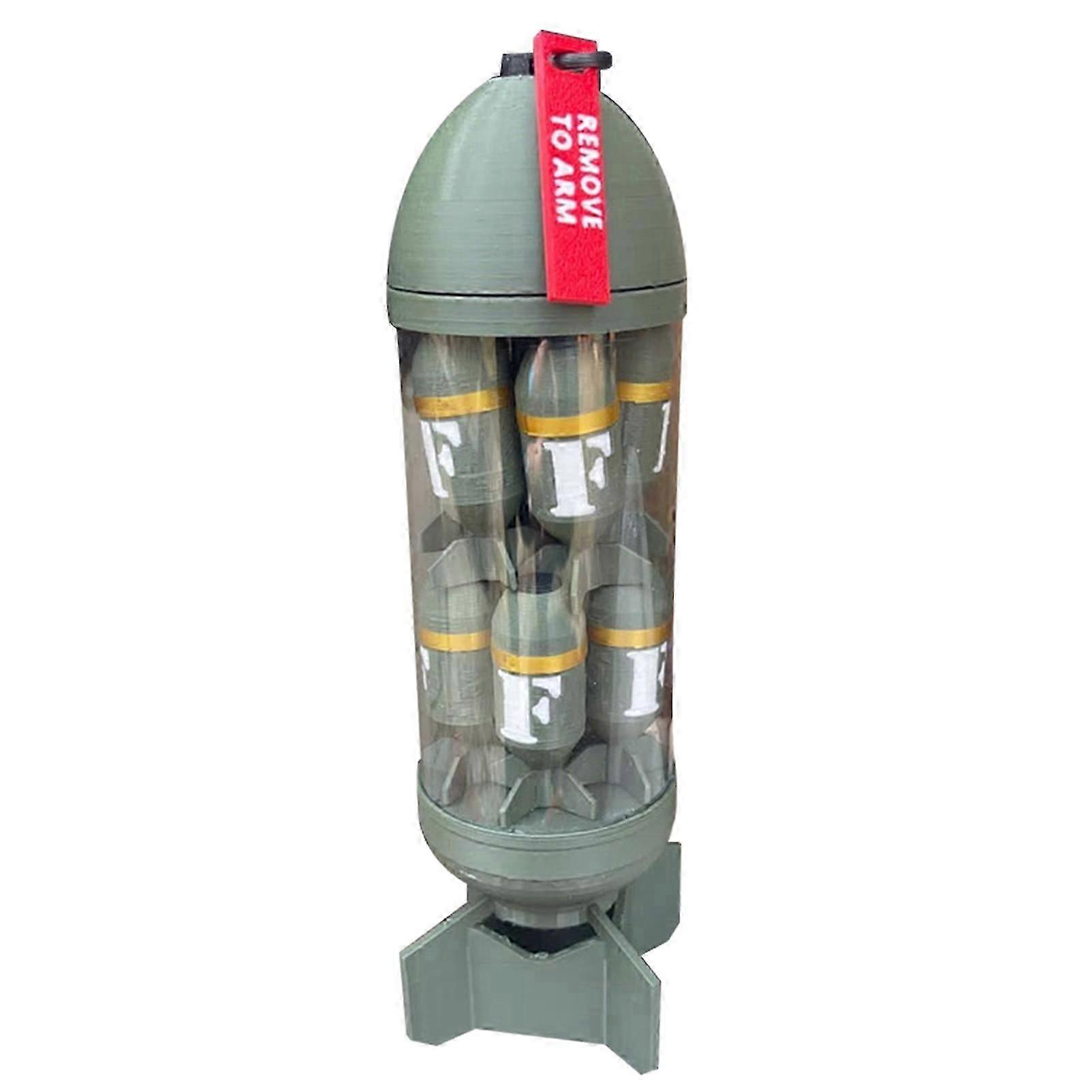 10pcs Cluster F-Bomb Toy with Missile Shell, Stress Relief Military Toys for Adults Men Kids Boys