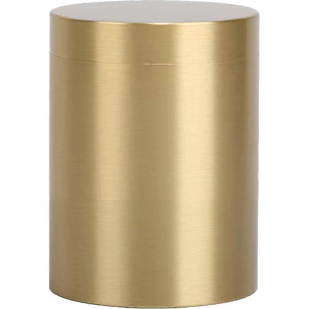 Air Tight Coffee Bean Container Round Shape Copper Material 1Pack