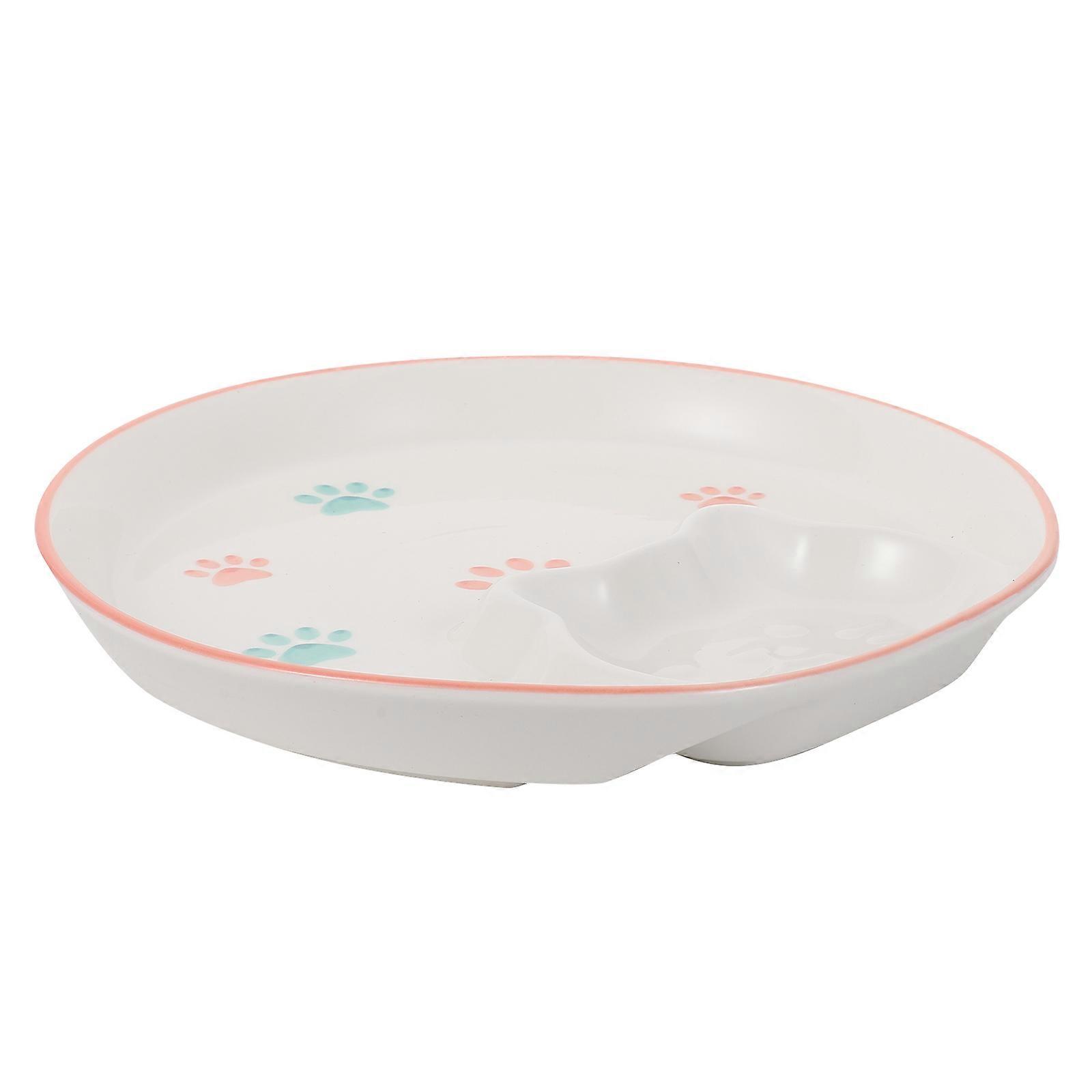 White Ceramic Dumpling Plate with Saucer Simple Style for House Use 1Pc Lightweight Easy to Clean