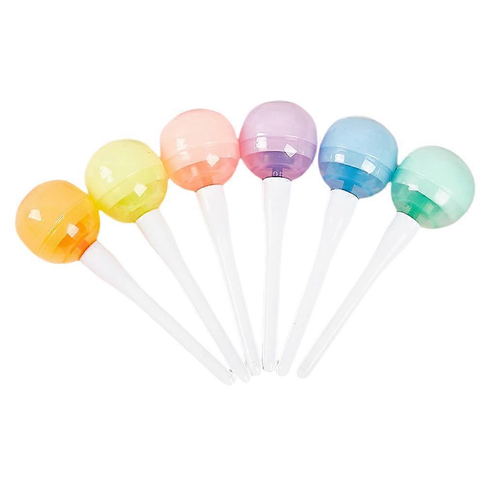 Small Highlighters Book Markers Ergonomic Design Multi Color 8.5x2.5cm Emphasizing Information 6Pcs