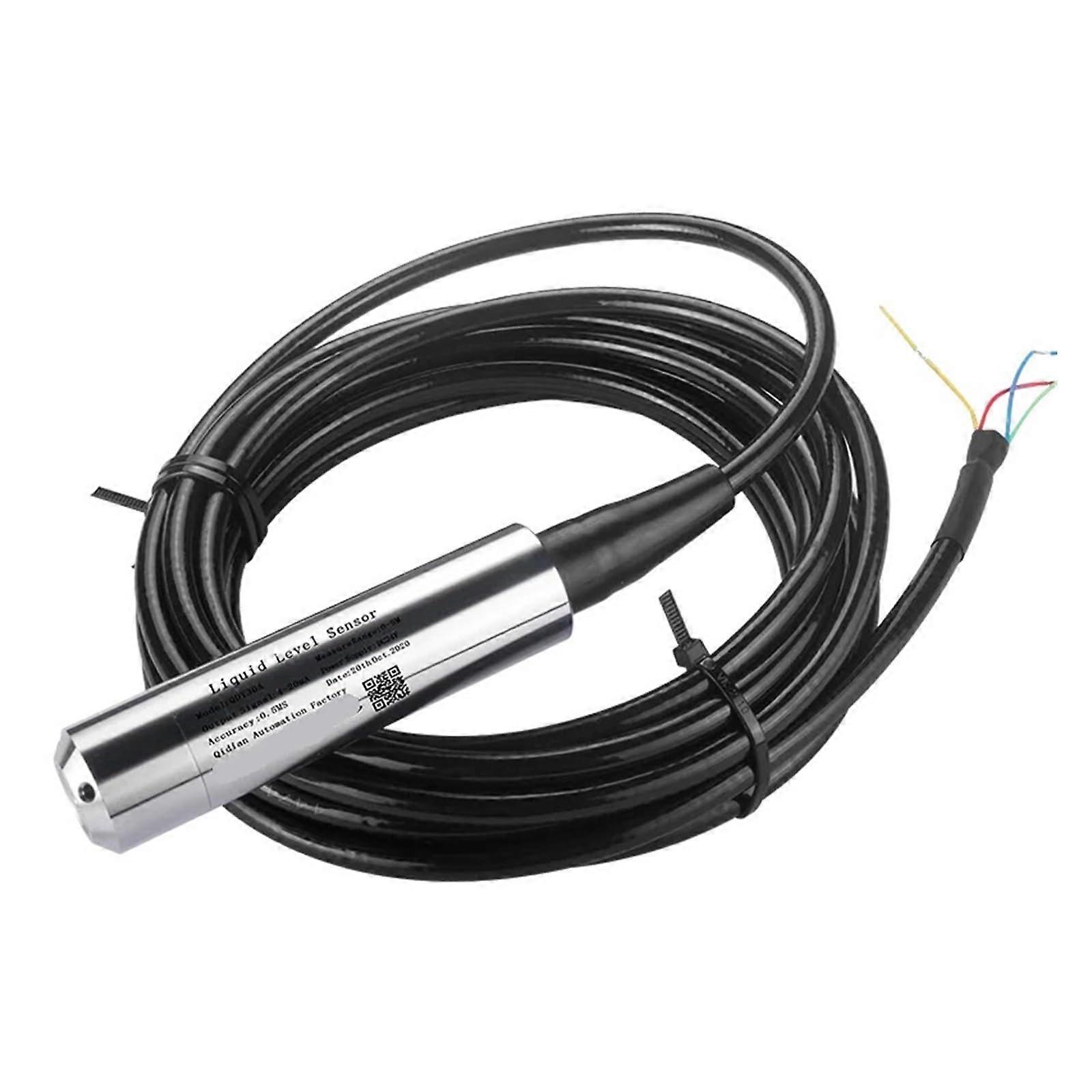 Liquid Level Sensor, DC24V 420mA Submersible Water Level Transmitter (1M 5M)