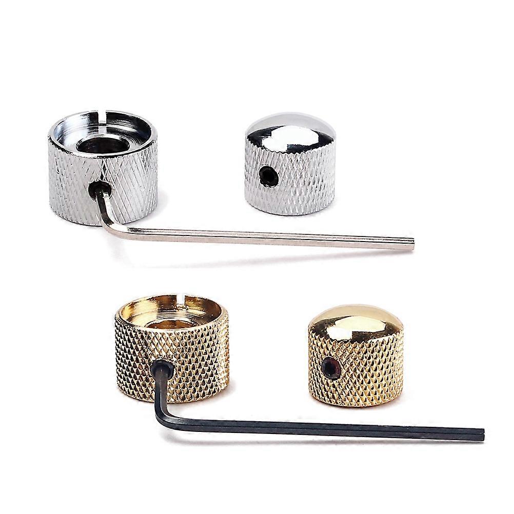 Universal Bass Knob Dual Volume Tone Blend Control Knobs Domed Knobs for Bass Guitar Accessories 1Set