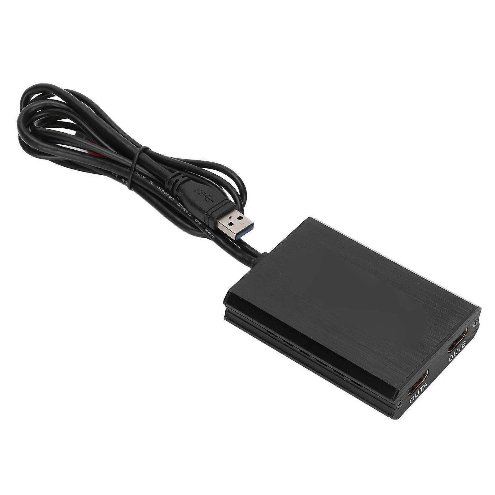 USB 3.0 to HD Multimedia Interface Adapter 4K 60Hz Ultra HD Dual Display Adapter for Monitor