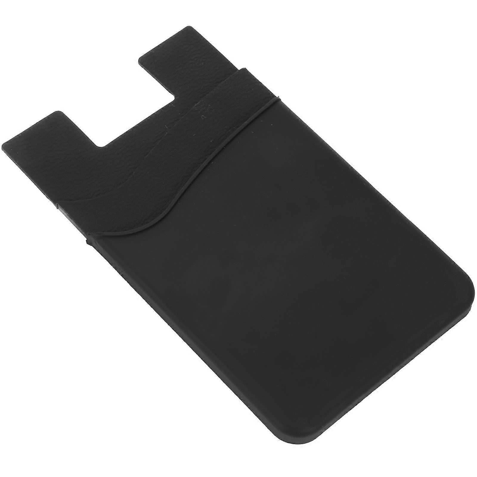Silicone Phone Card Holder Self Adhesive Back Wallet Double Sleeve for ID Durable Mobile Stick Case for Travel Outdoor Use