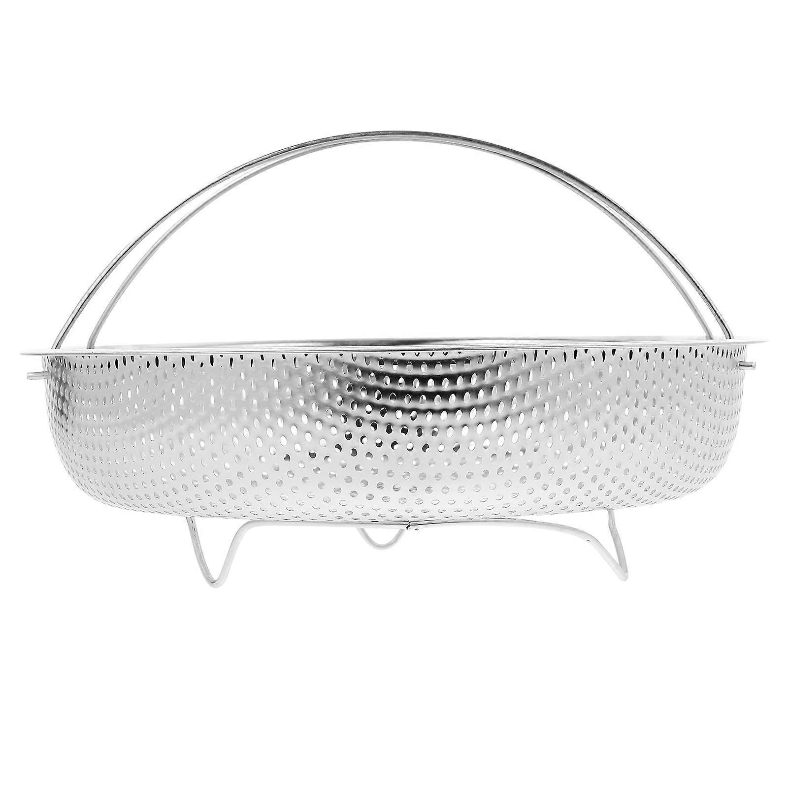 Stainless Steel Steamer Basket Quick Steaming Home Cooking 22.50X22.50X4.50CM Round 1Set
