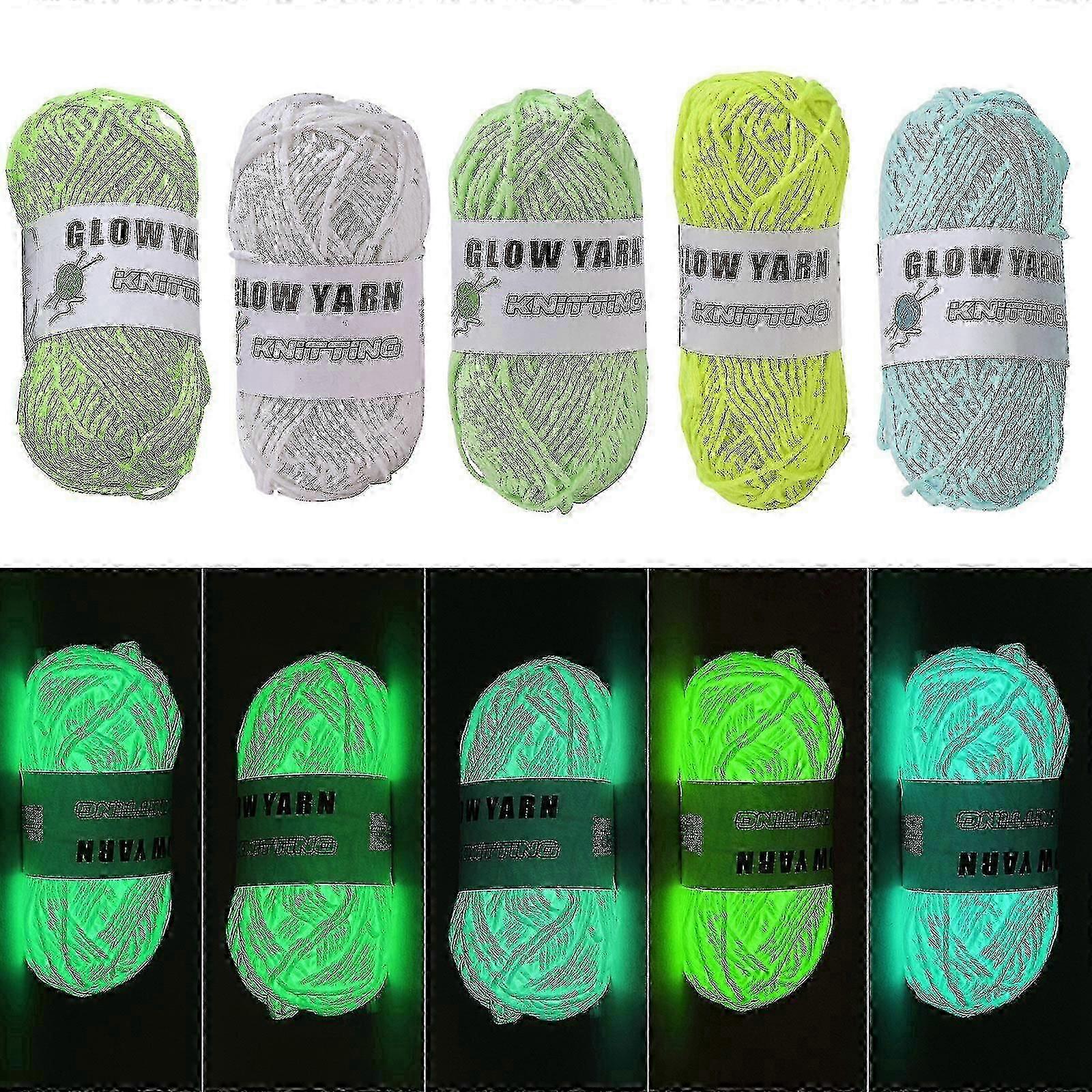 4/5pcs Glowing Yarn Soft 50m/roll Novel Functional DIY Sewing Supplies Luminous