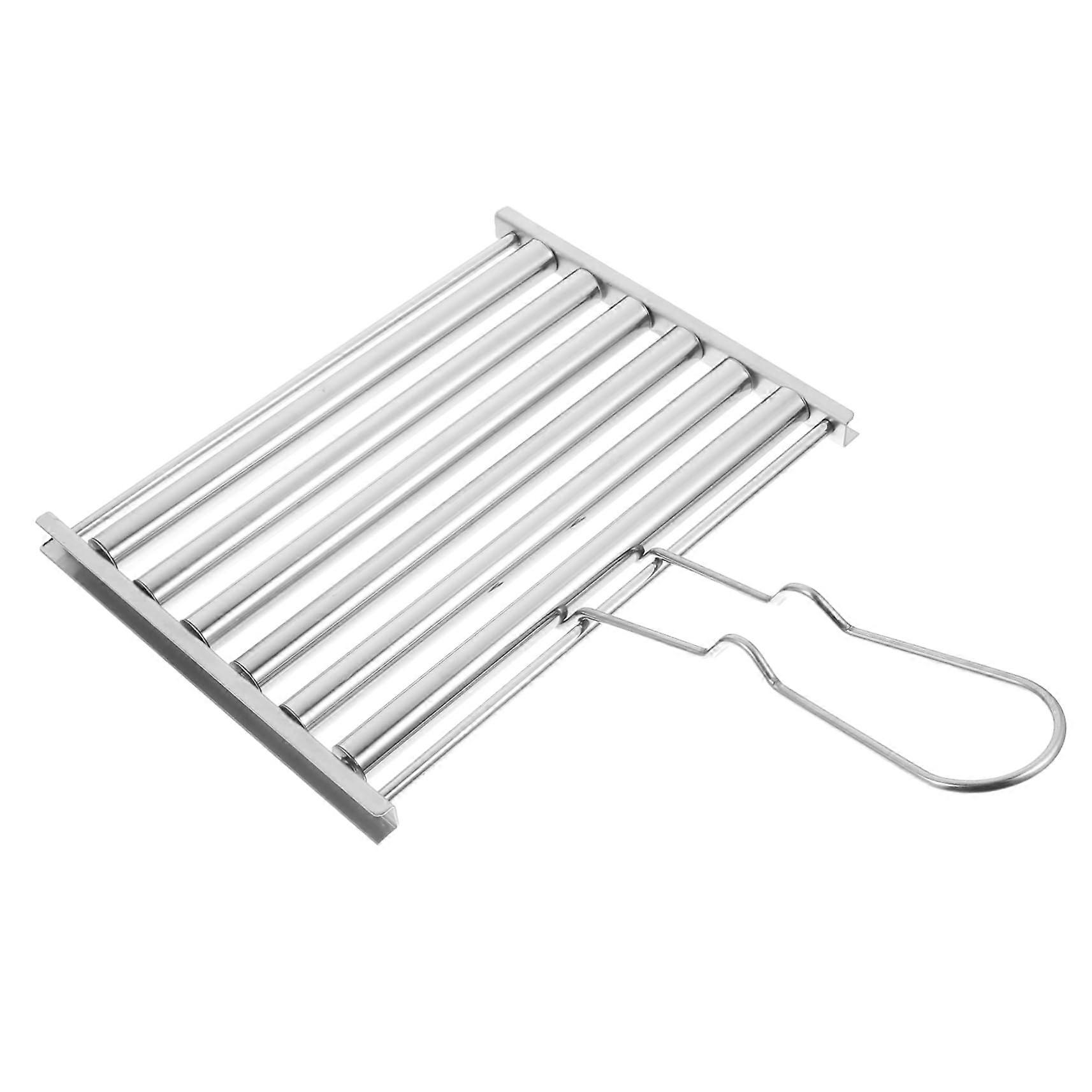 1 件式烤架，带香肠滚筒和烧烤配件，适合户外露营和野餐，烧烤工具，可均匀烹饪食物。