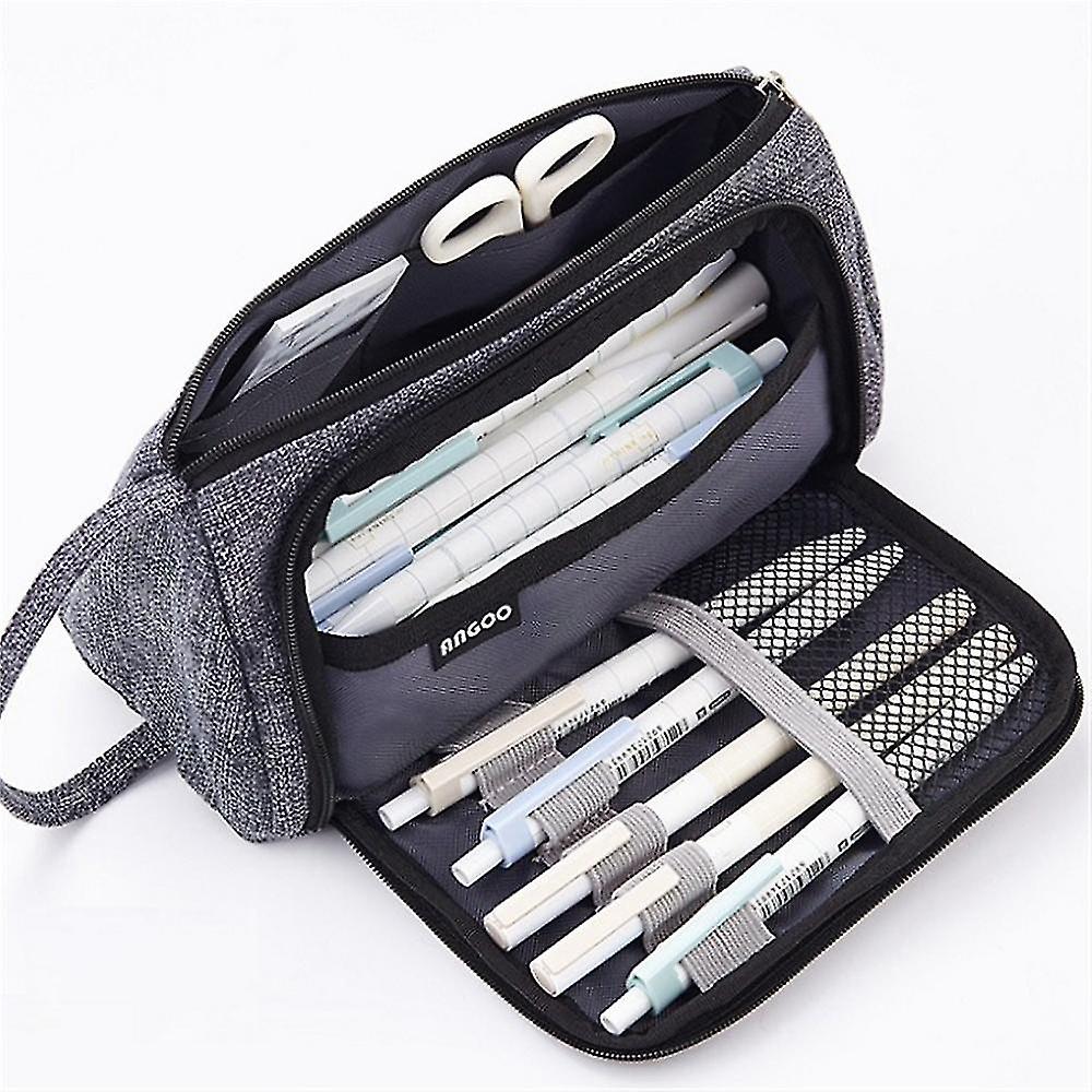 Large Capacity Pencil Case, Student Multi-functional Canvas Pencil Bag