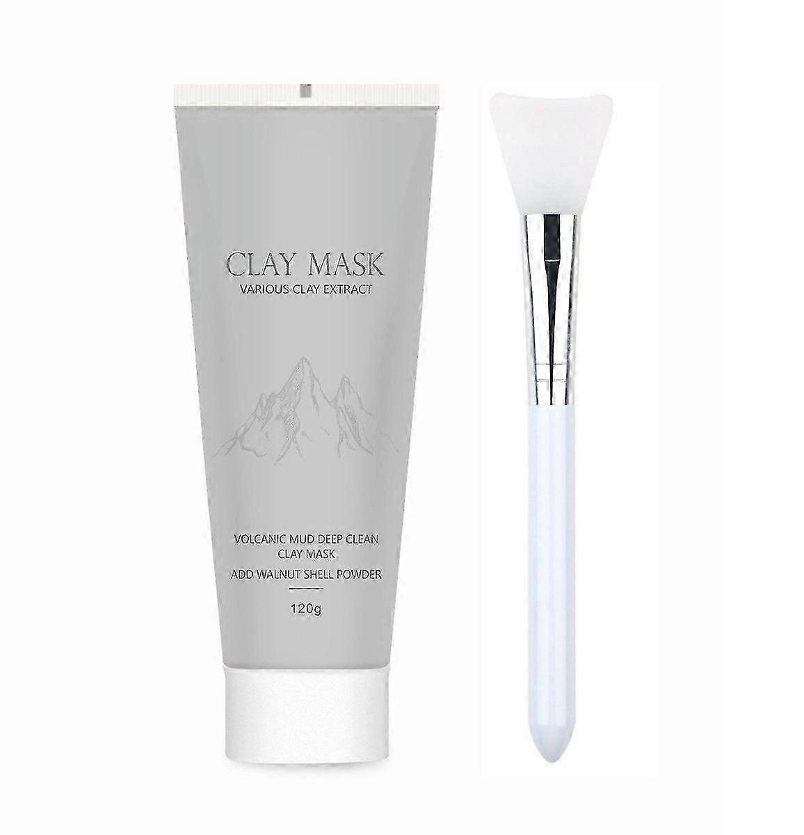 Volcanic Mud Clay Mask, Relief Mud Mask for Face, Blackhead Removal & Oil Contorl, Deep Cleansing & Hydrating Clay Mask for Pores, Brightening Skin To