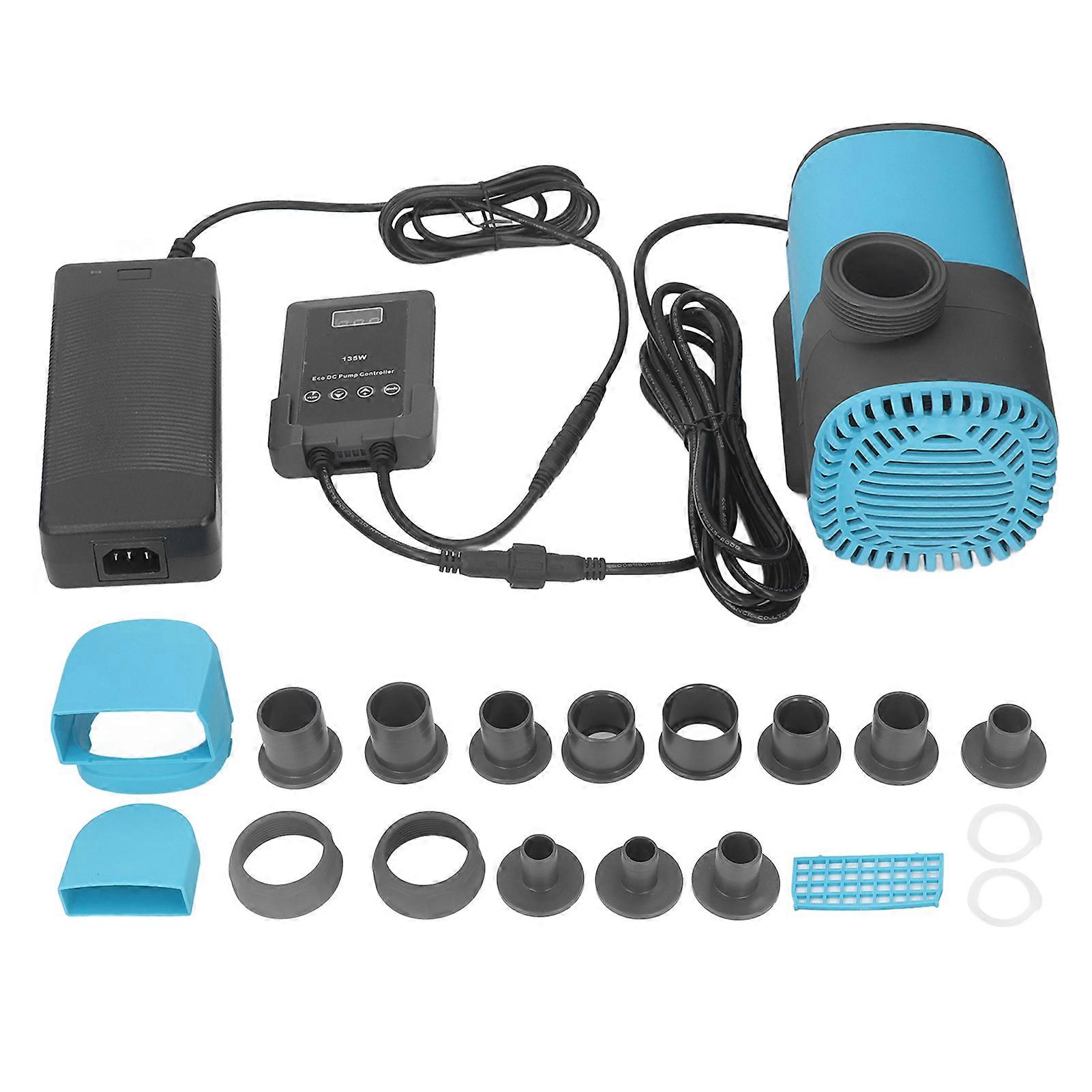 Sine Wave Variable Frequency Pump 135W 23ft High Lift 18000L/h Micro Submersible Pump with Transformer DC24V