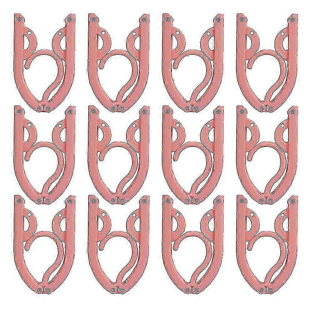 12 Pcs Folding Travel Clothes Hangers - Collapsible Coat Hangers & Drying Rack for On-the-Go Use by Zekai