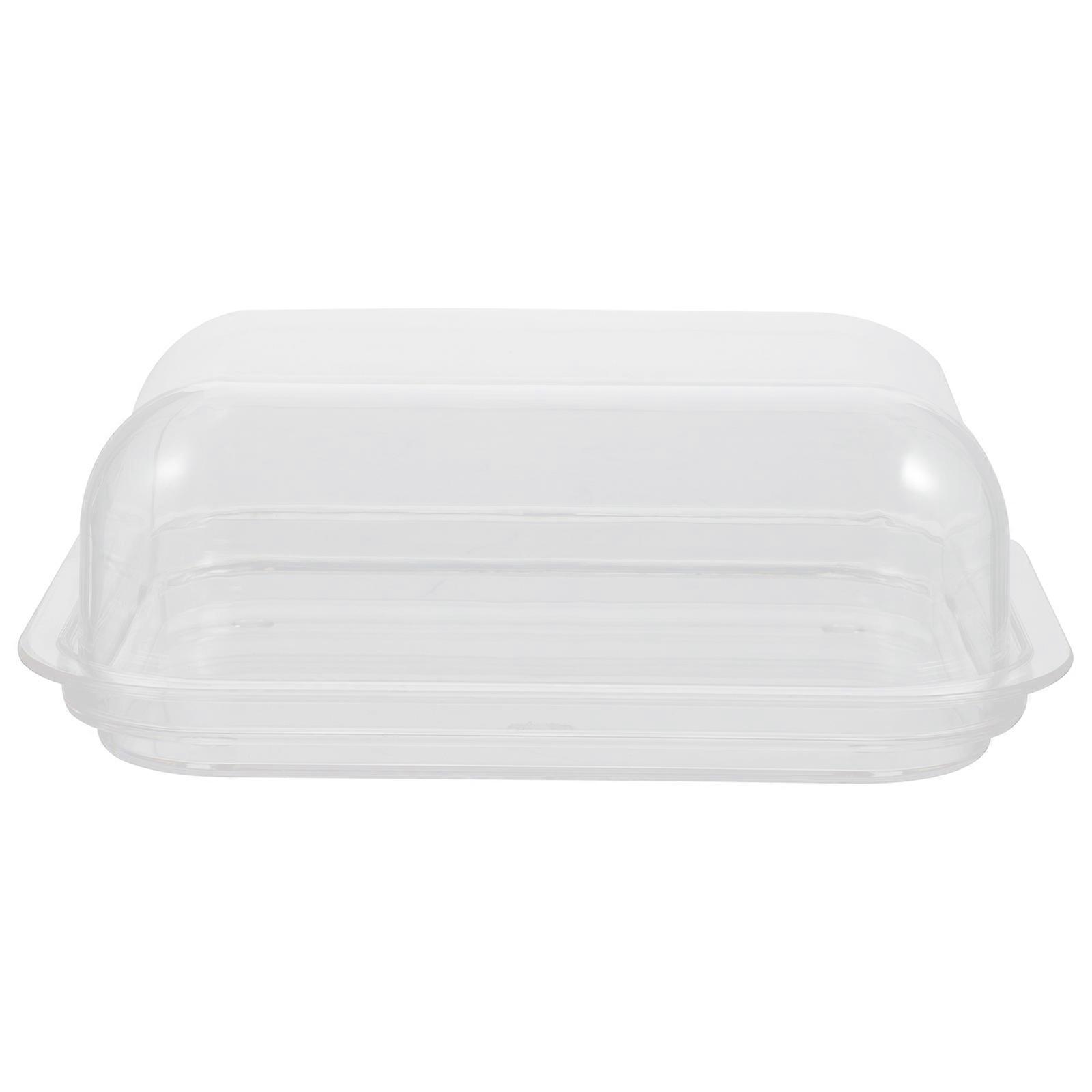 Plastic Butter Storage Box Butter Holder Home Restaurant Use 14.5X12CM Food Storage 1Set