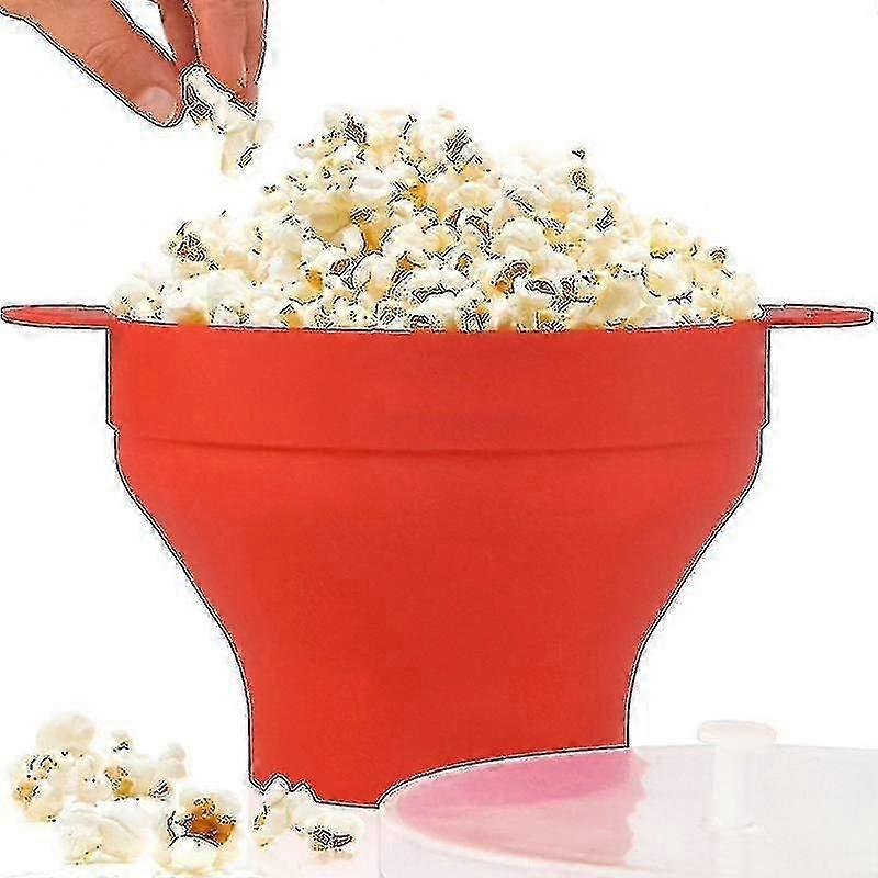 Silicone Popcorn Bowl With Handle, Foldable Bucket