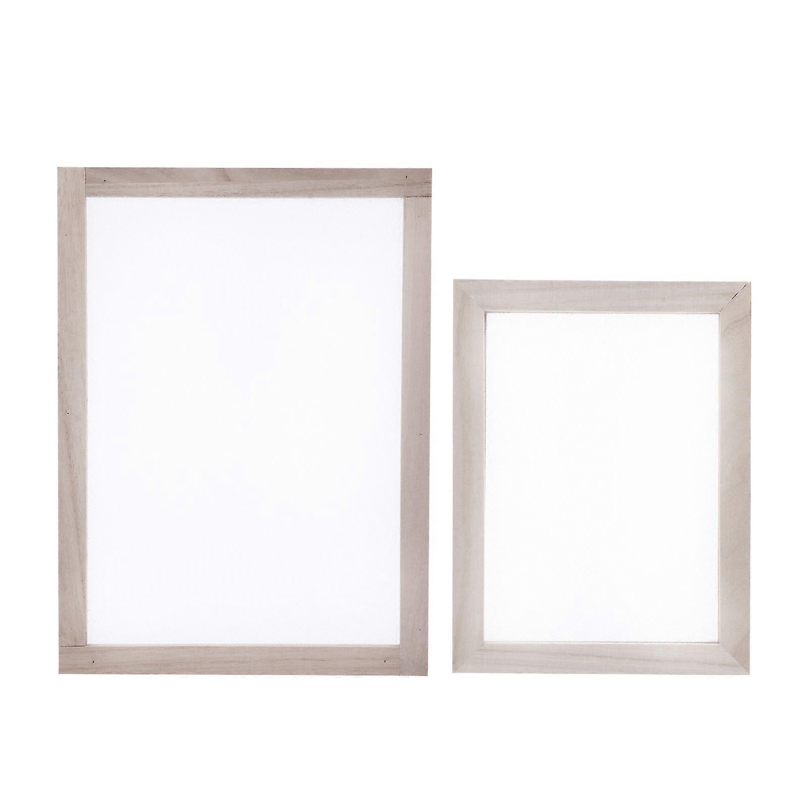 Screen Printing Frame for DIY Craft Tool with Paper Making Mould Beige Composite Material for Kids and Home Use 2 Pcs