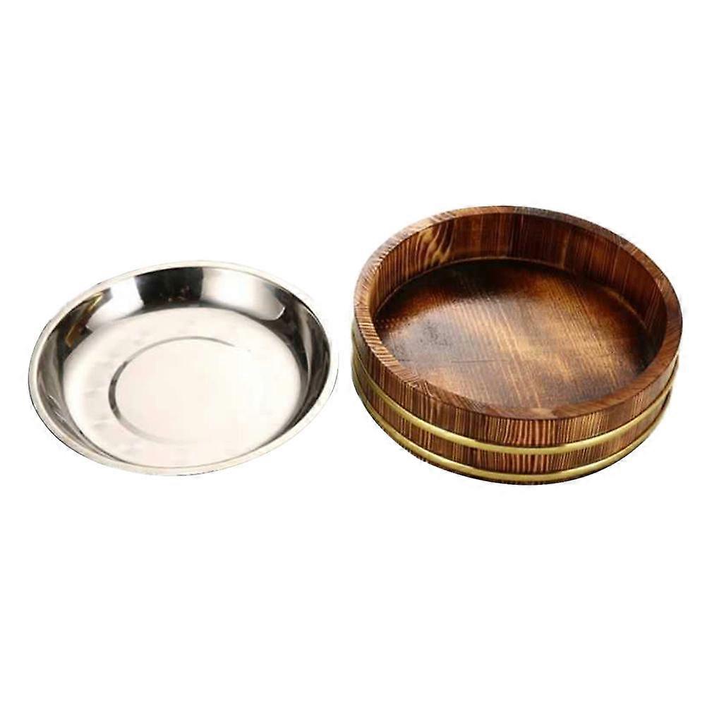 Practical Stainless Steel Barrel for Kitchen Use with Coffee Color and Smooth Surface 1 Pc