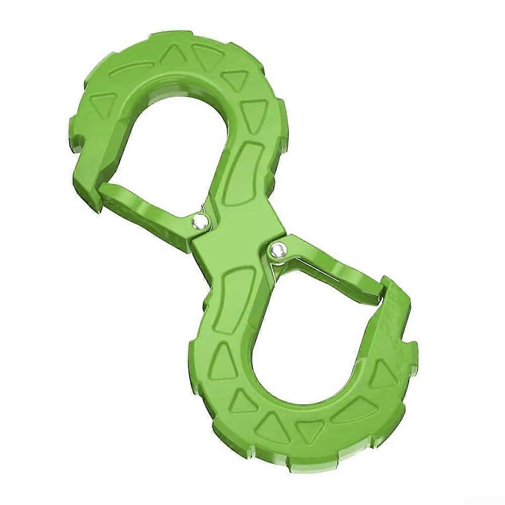 Robust Sshaped hook made of alloy steel, essential for reliable vehicle recovery and towing (green).