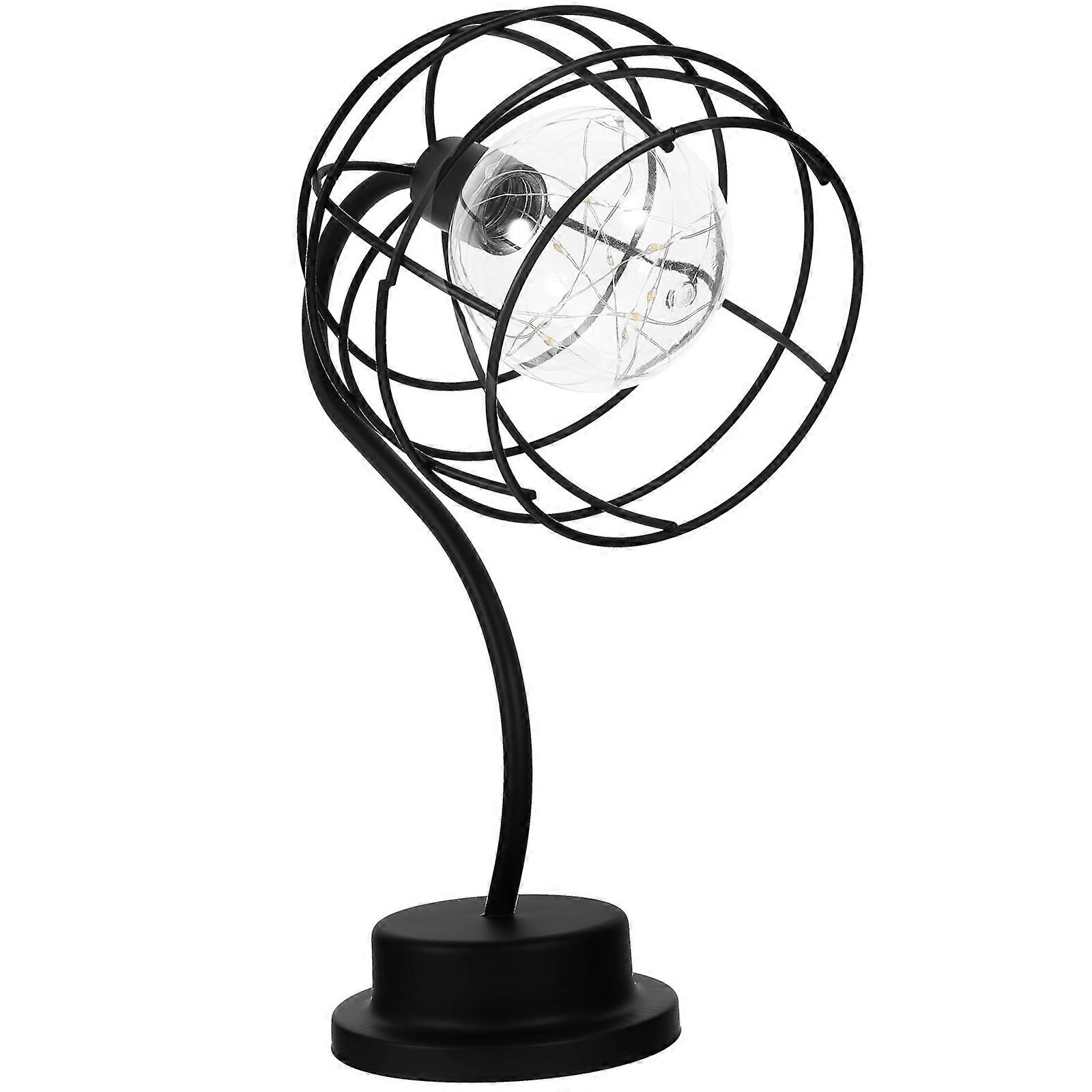 Retro Lamp Metal Table Decoration Small Desk Lamp Black 30.00X20.00X15.00CM Reading Light 1Set