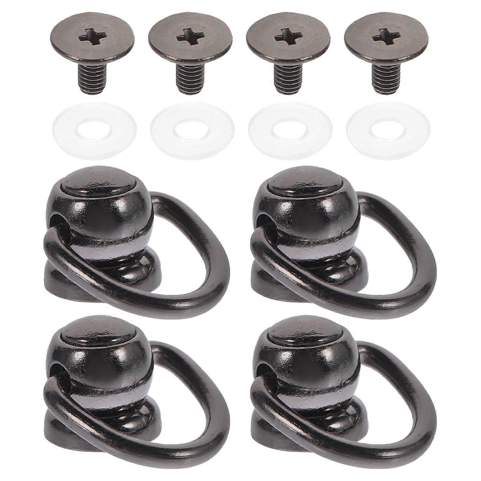 Small D Rings Rotatable Rivet Stud For Bags Practical Design Zinc Alloy 1.00X1.00X1.00cm Art Crafts 4Pcs