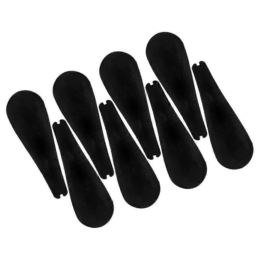 8pcs Black Shoulder Hangers with Pads for Clothing Hanger Protectors for Clothes Flocking Hanger Shoulder Pads for Home Use