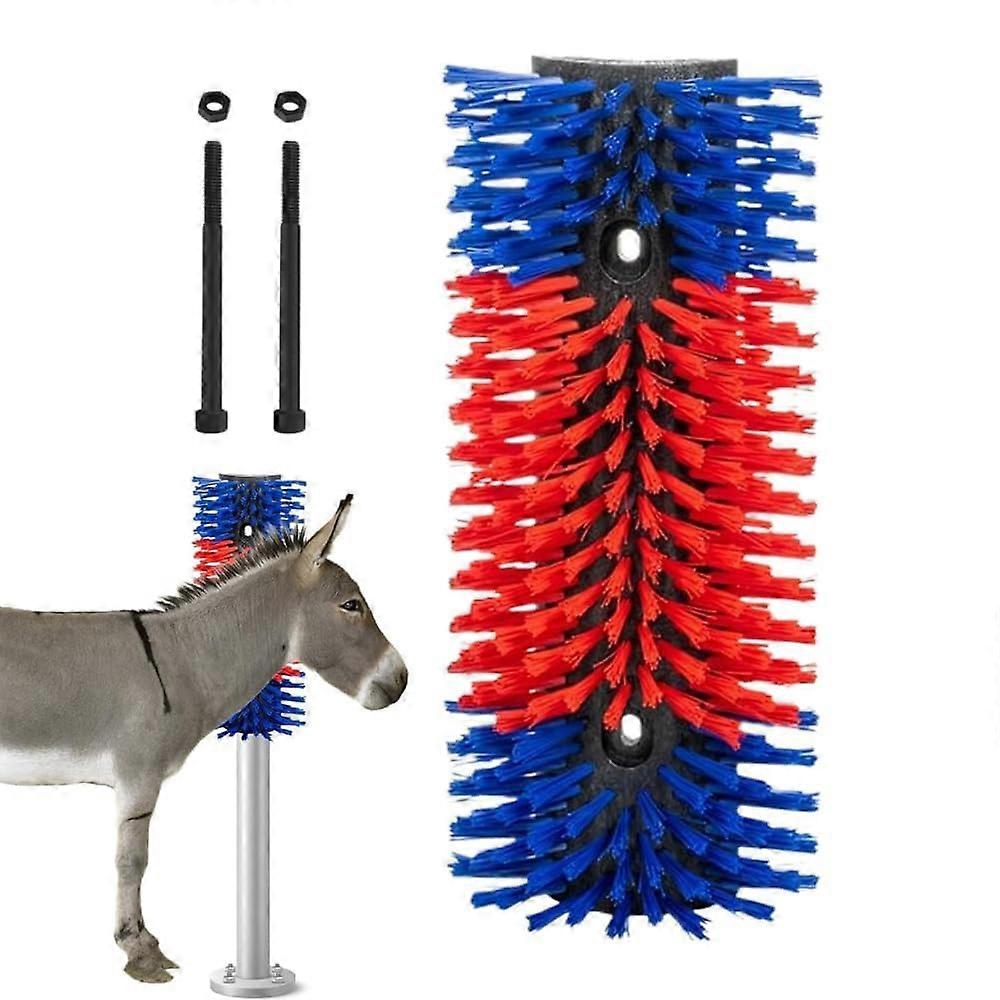 Horse and Cow Scratching Brush, AntiItching Pad, Durable and Elastic, Red