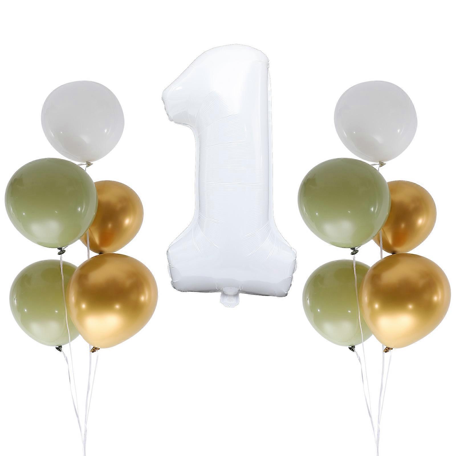 1 Set Birthday Party Latex Balloons Number 1 Balloon for 1st Birthday Party Decoration