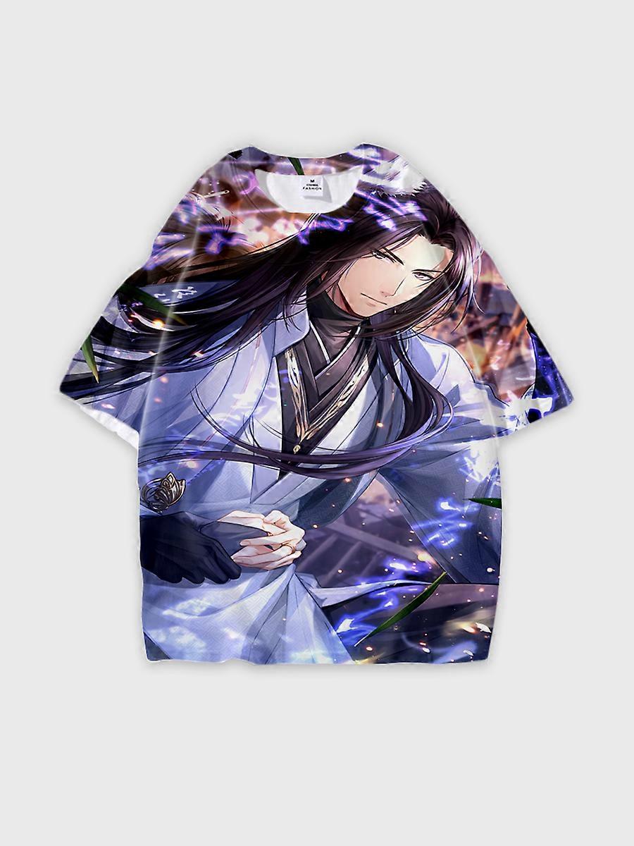 T-shirt round neck Role Pattern loose short sleeve E3635