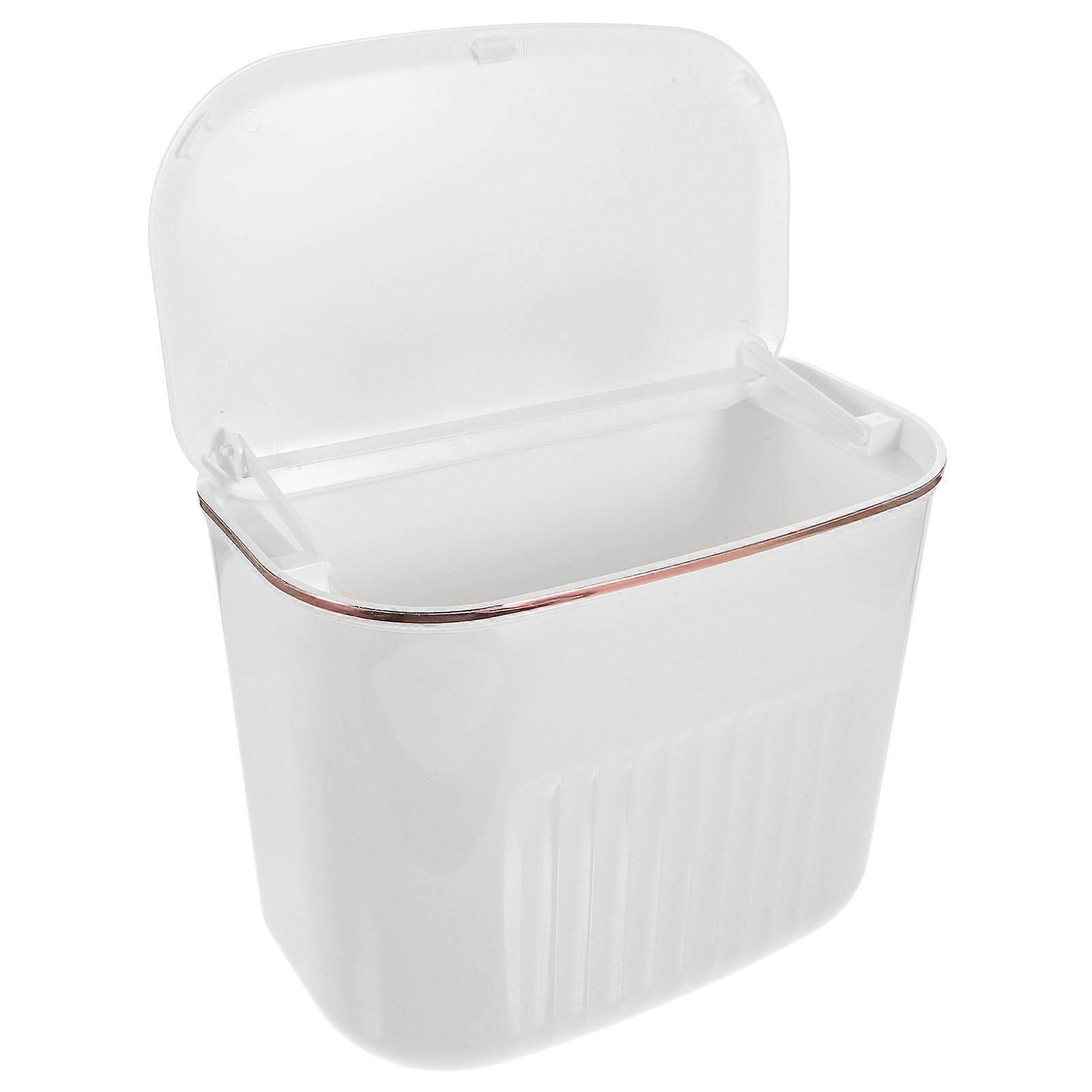 Wall-Mounted Trash Can With Lid Waste Storage Solution For Bathroom 1Pack