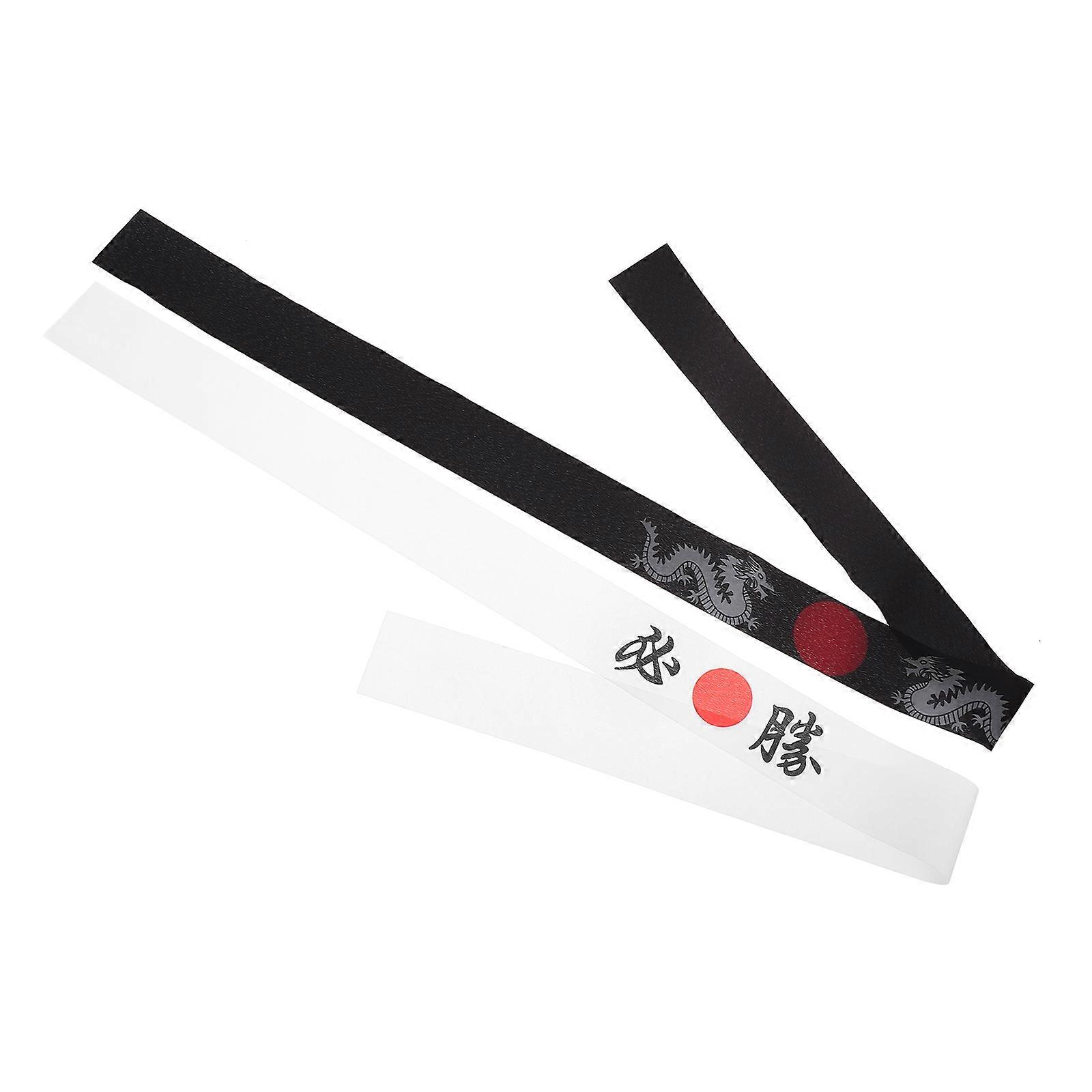 Here's a refined and professional product description for the **2pcs Japanese Chef Headband Stylish Karate Print Bandana**:
**Product Title:**
2