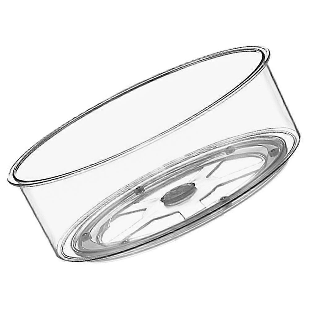 Transparent Rotating Kitchen Spice Organizer Acrylic Storage Rack for Countertop 6.5 Inches Diameter